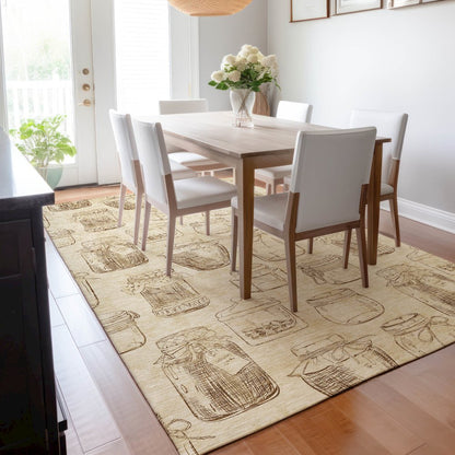 Premium Machine Washable Mayfield  Beige 10' x 14' Rug