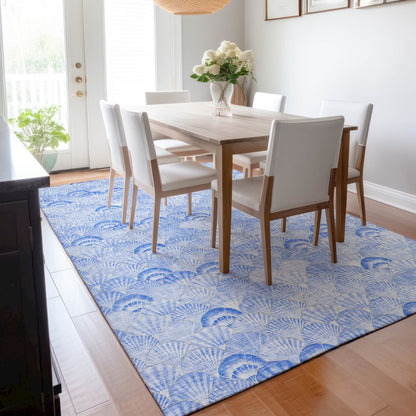 Premium Machine Washable Mayfield  Blue 10' x 14' Rug