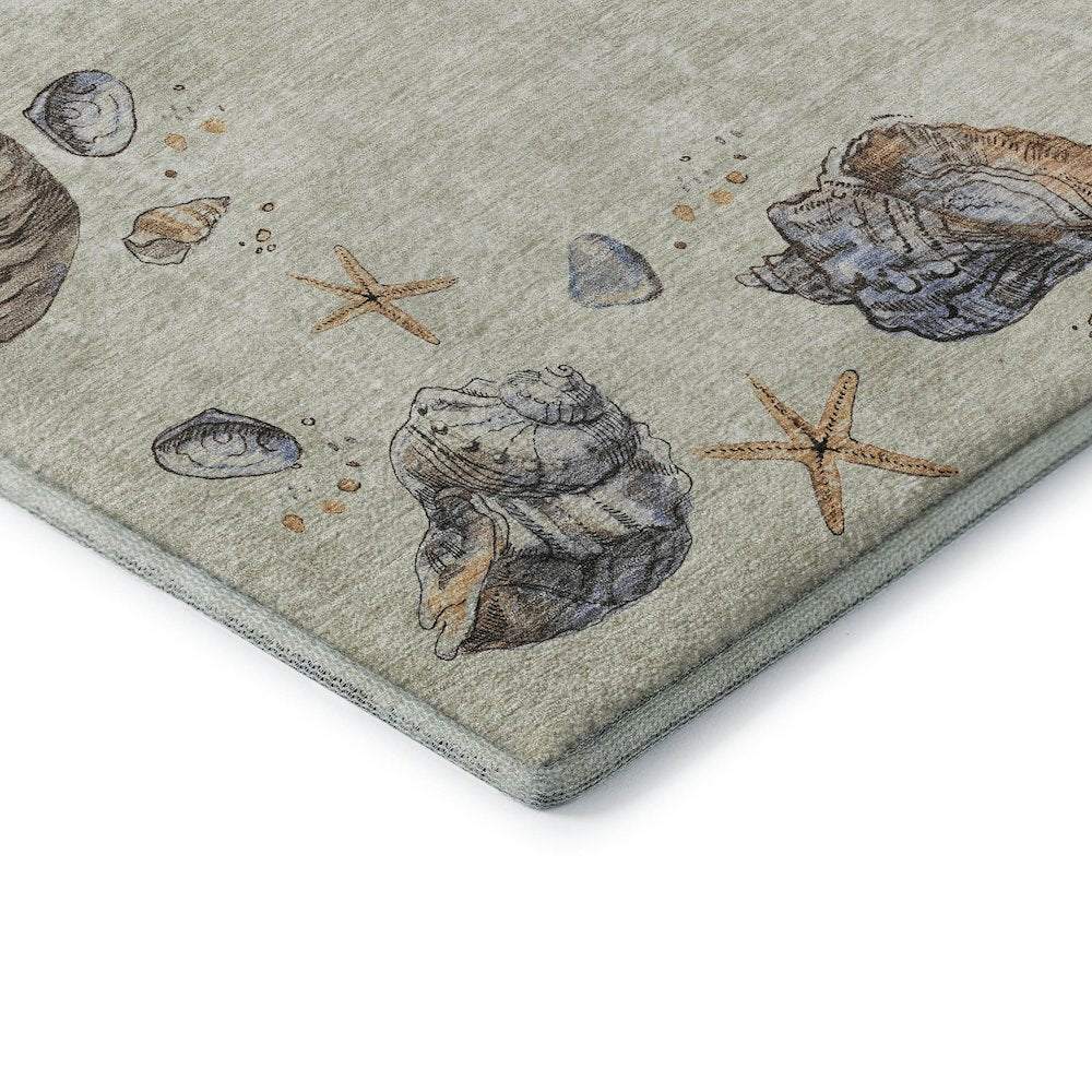 Premium Machine Washable Mayfield  Oyster 8' x 8' Round Rug