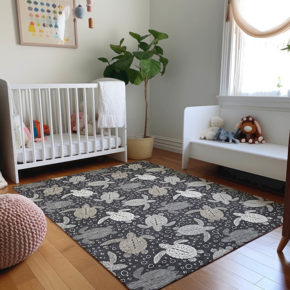 Premium Machine Washable Mayfield  Midnight 10' x 14' Rug