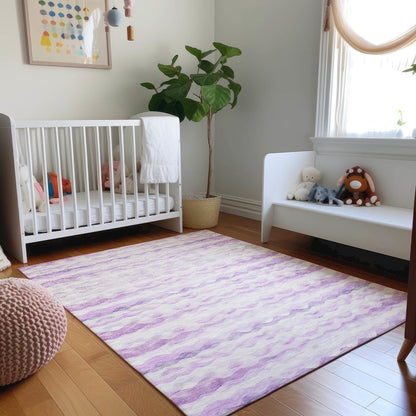 Premium Machine Washable Mayfield  Purple 10' x 14' Rug