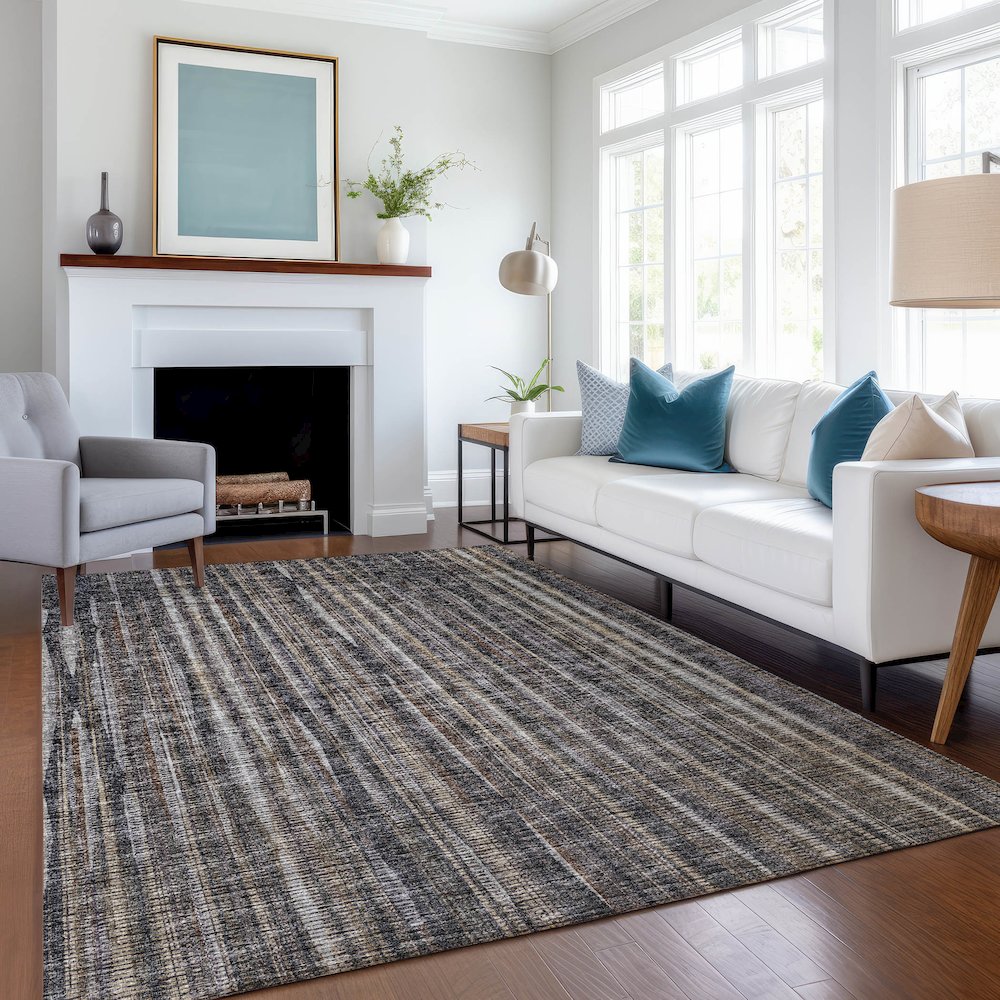 Premium Machine Washable Mayfield  Brown 10' x 14' Rug