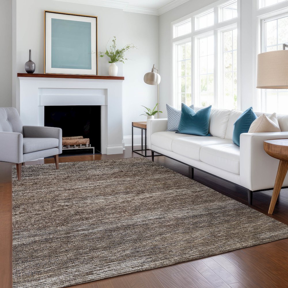 Premium Machine Washable Mayfield  Brown 10' x 14' Rug