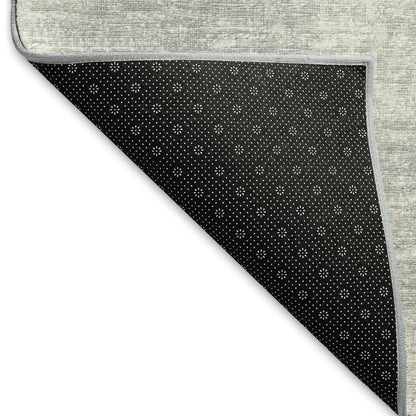 Premium Machine Washable Mayfield  Gray 8' x 8' Round Rug