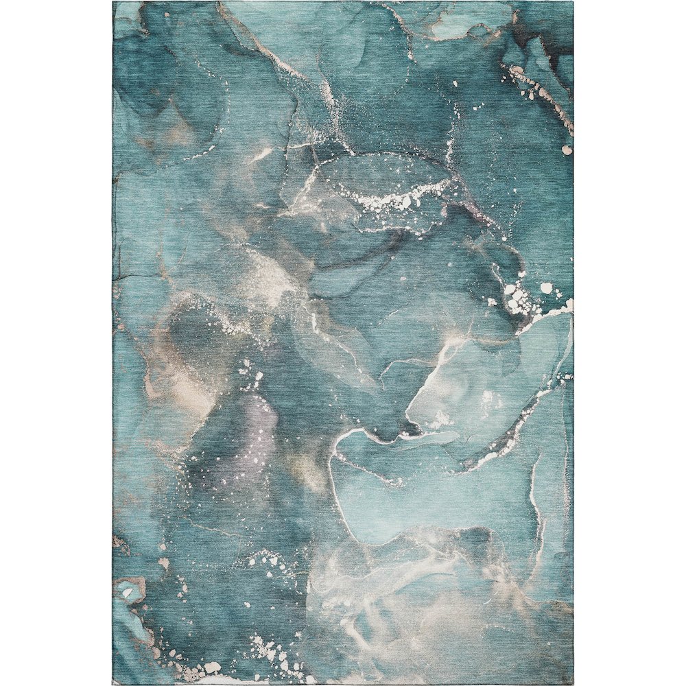 Premium Machine Washable Mayfield  Teal 10' x 14' Rug