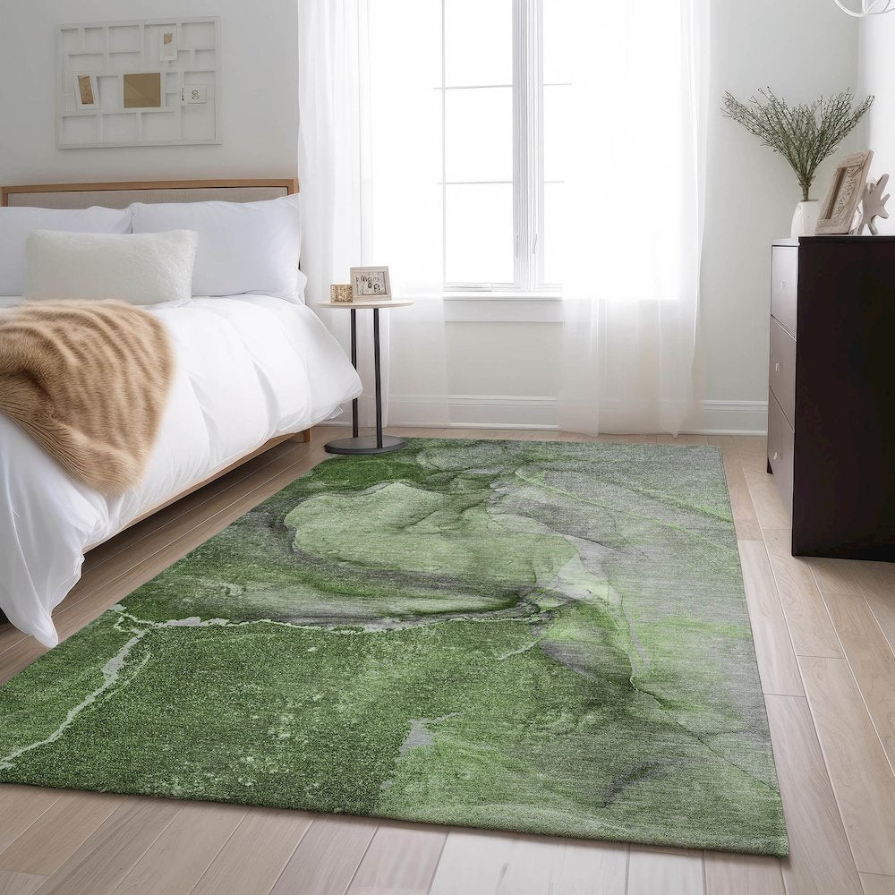 Premium Machine Washable Mayfield  Olive 10' x 14' Rug