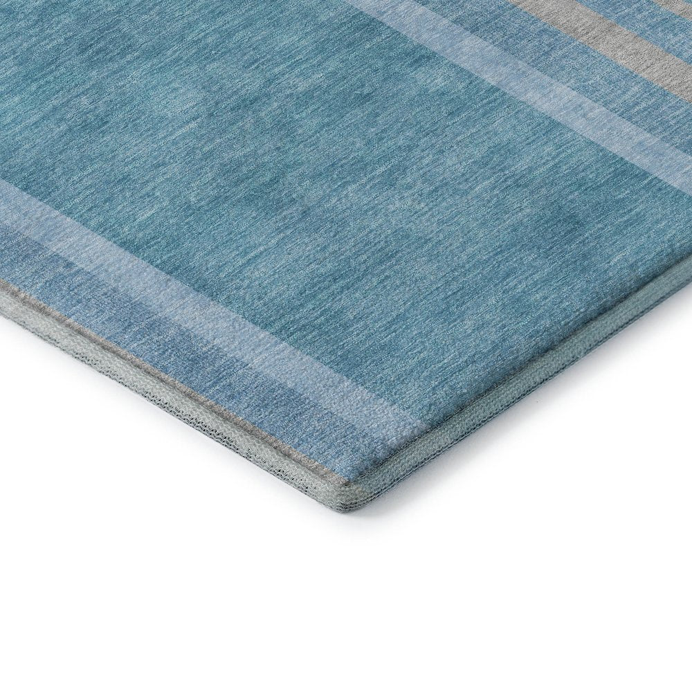 Premium Machine Washable Mayfield  Teal 8' x 8' Round Rug