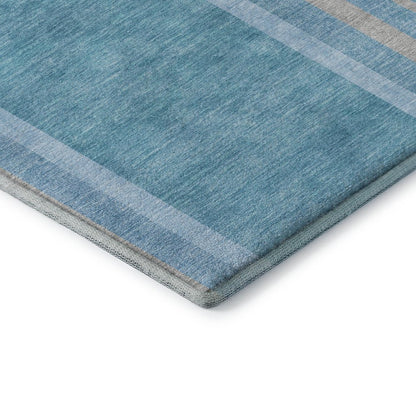 Premium Machine Washable Mayfield  Teal 8' x 8' Round Rug