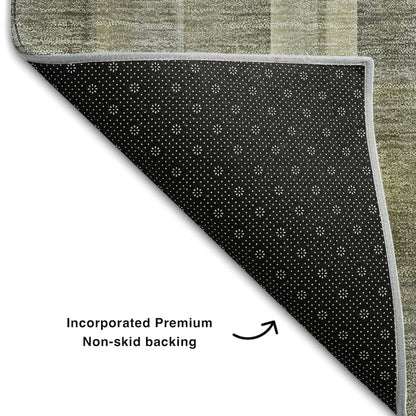 Premium Machine Washable Mayfield  Gray 8' x 8' Round Rug