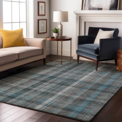 Premium Machine Washable Mayfield  Teal 10' x 14' Rug