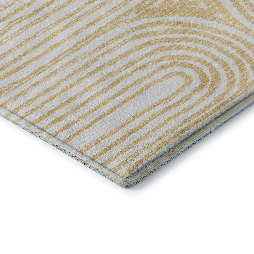 Premium Machine Washable Mayfield  Gold 8' x 8' Round Rug