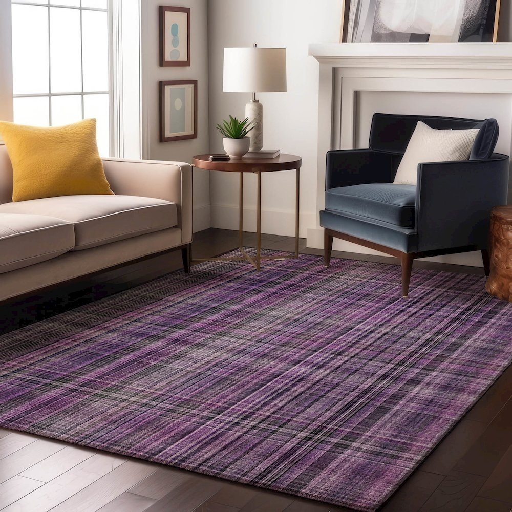 Premium Machine Washable Mayfield  Purple 10' x 14' Rug