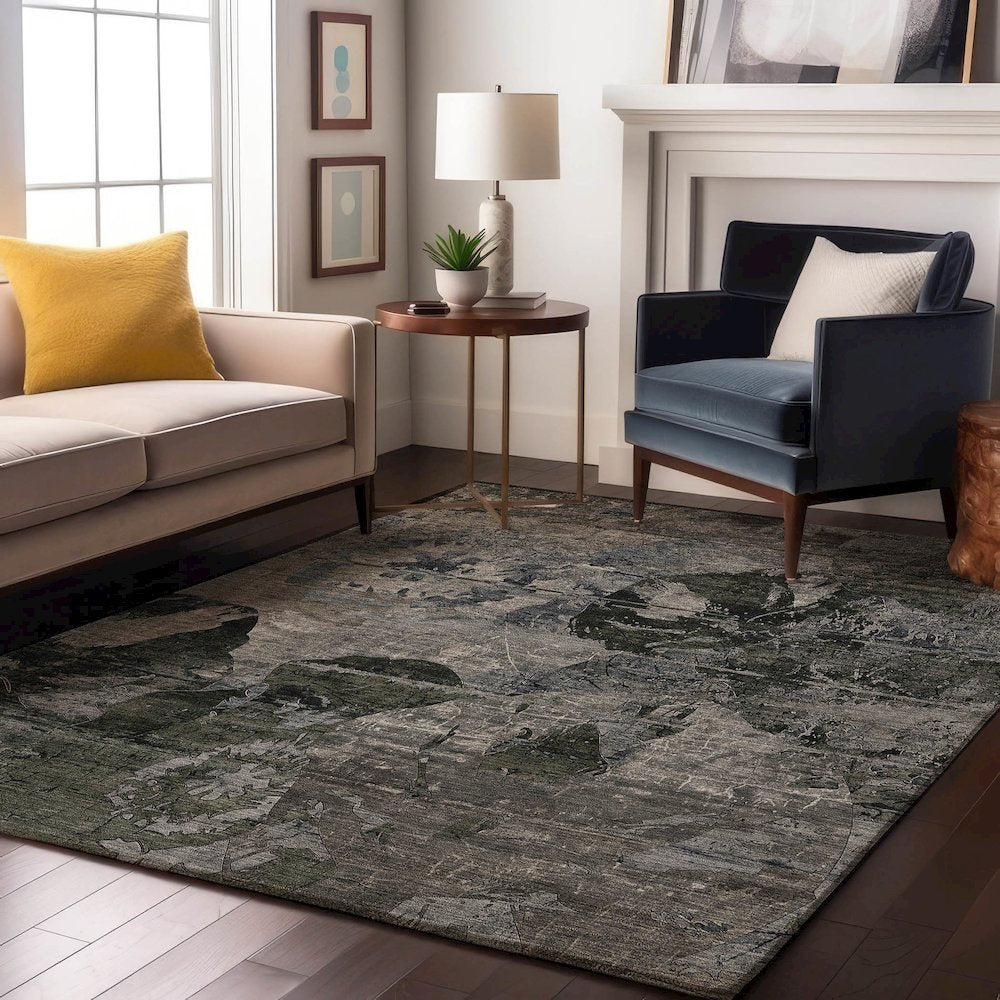 Premium Machine Washable Mayfield  Gray 10' x 14' Rug
