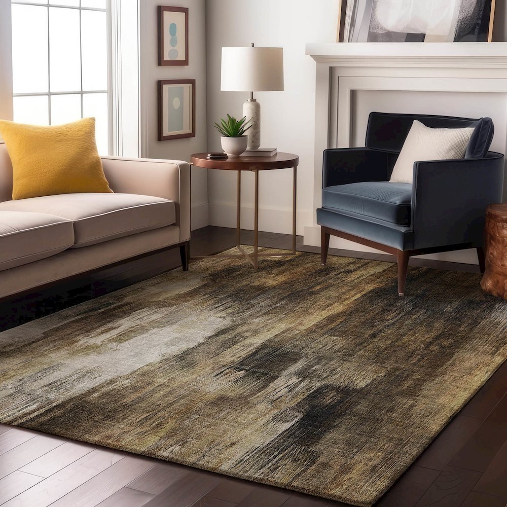 Premium Machine Washable Mayfield  Chocolate 10' x 14' Rug
