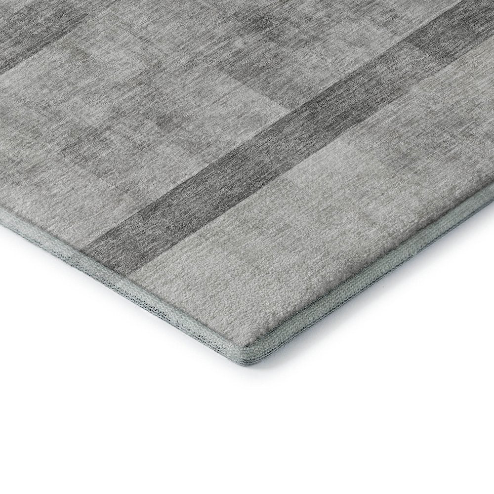 Premium Machine Washable Mayfield  Gray 8' x 8' Round Rug