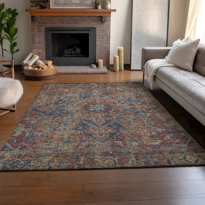 Premium Machine Washable Mayfield  Red 10' x 14' Rug