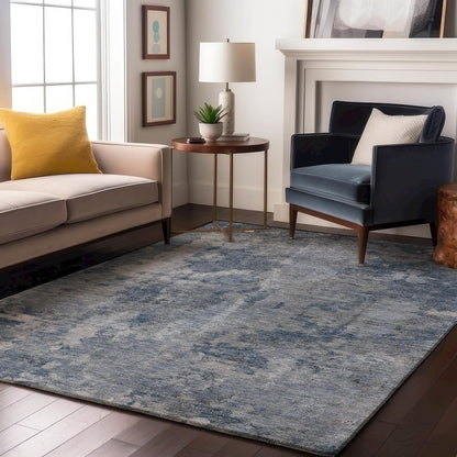 Premium Machine Washable Mayfield  Blue 10' x 14' Rug