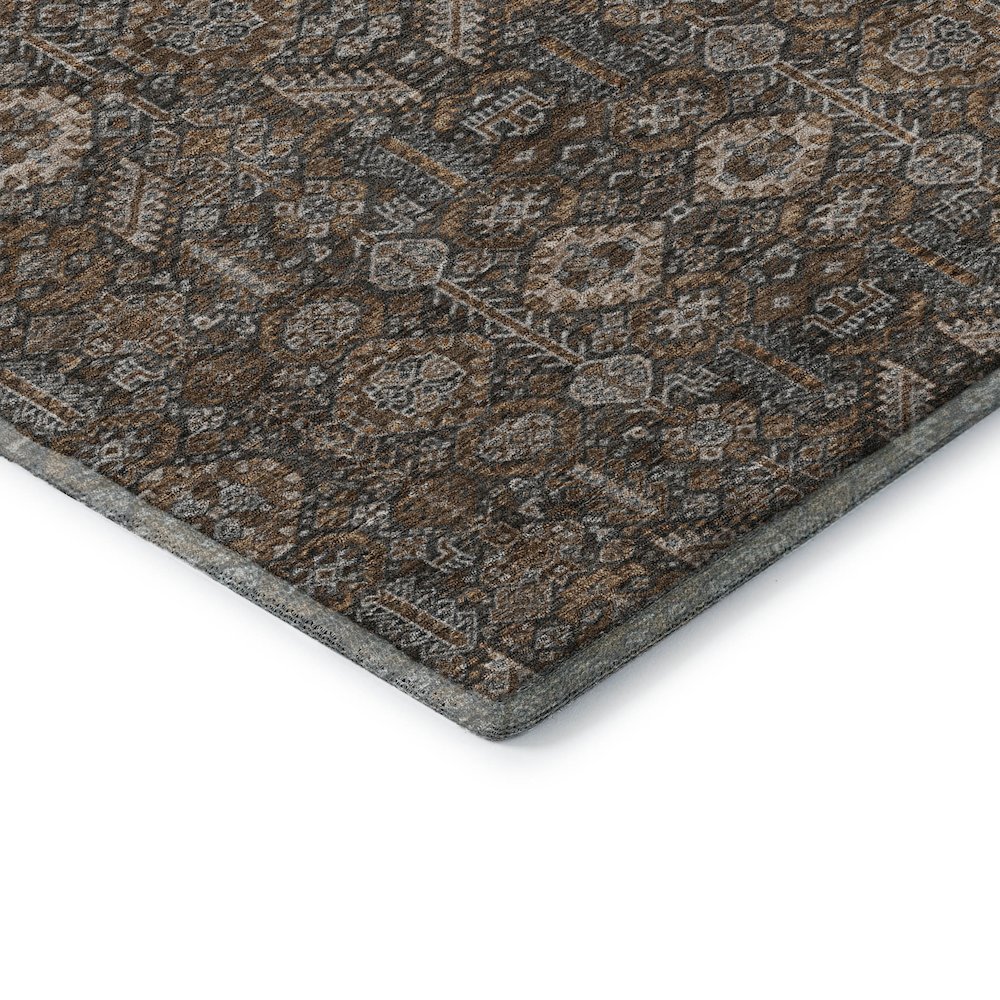 Premium Machine Washable Mayfield  Chocolate 8' x 8' Round Rug
