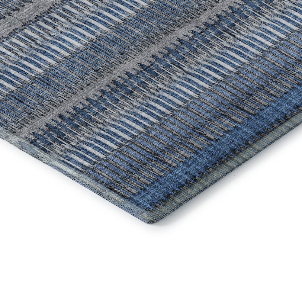 Premium Machine Washable Mayfield  Blue 8' x 8' Round Rug