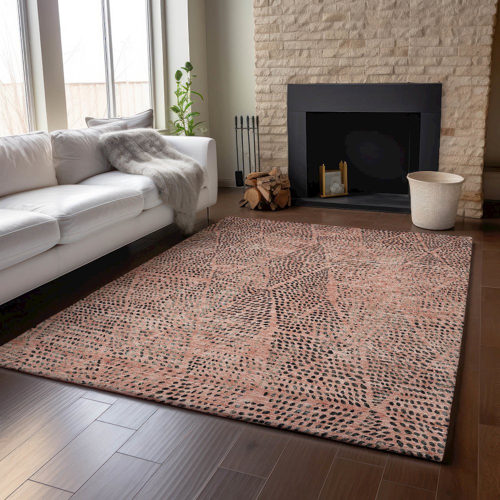 Premium Machine Washable Mayfield  Salmon 10' x 14' Rug