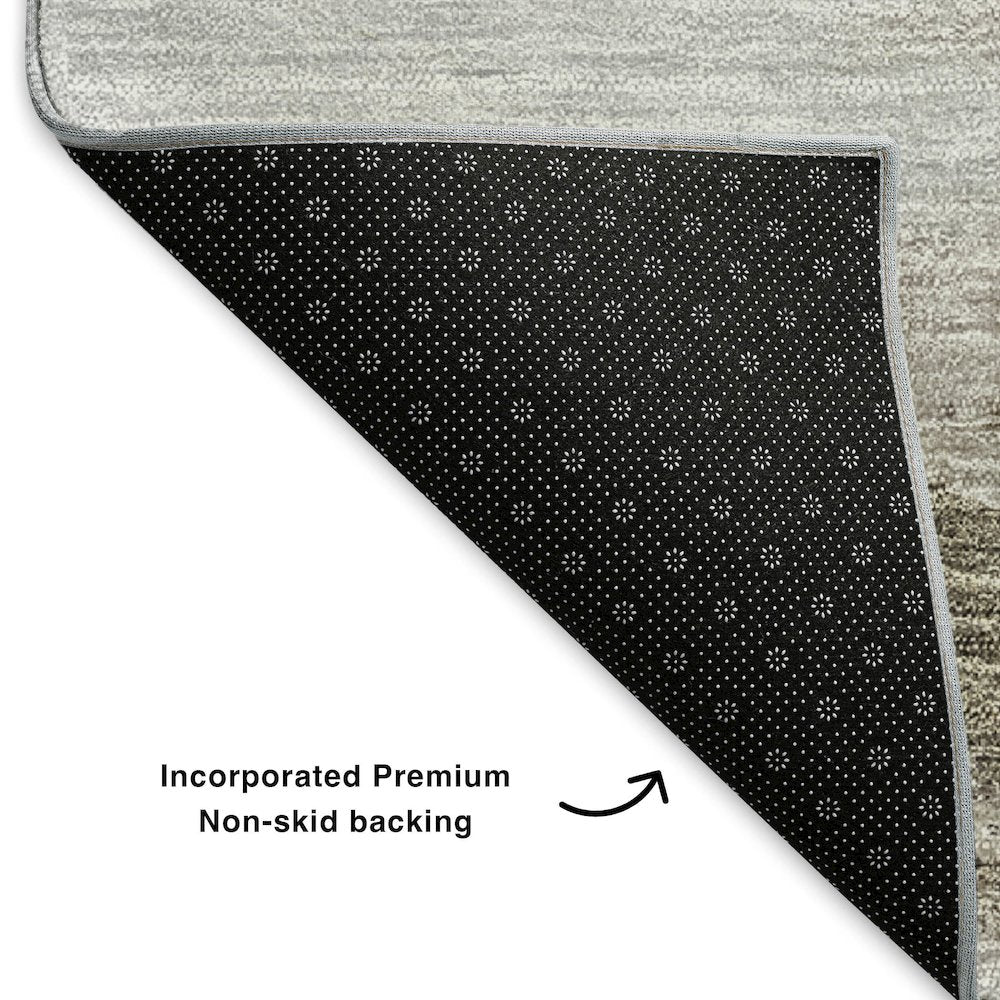 Premium Machine Washable Mayfield  Taupe 8' x 8' Round Rug