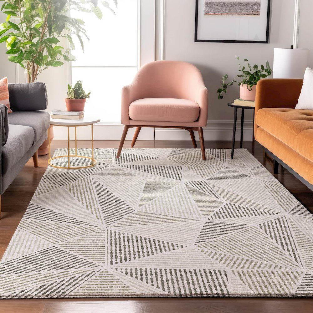 Premium Machine Washable Mayfield  Taupe 10' x 14' Rug