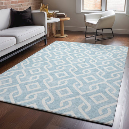 Premium Machine Washable Mayfield  Sky 10' x 14' Rug