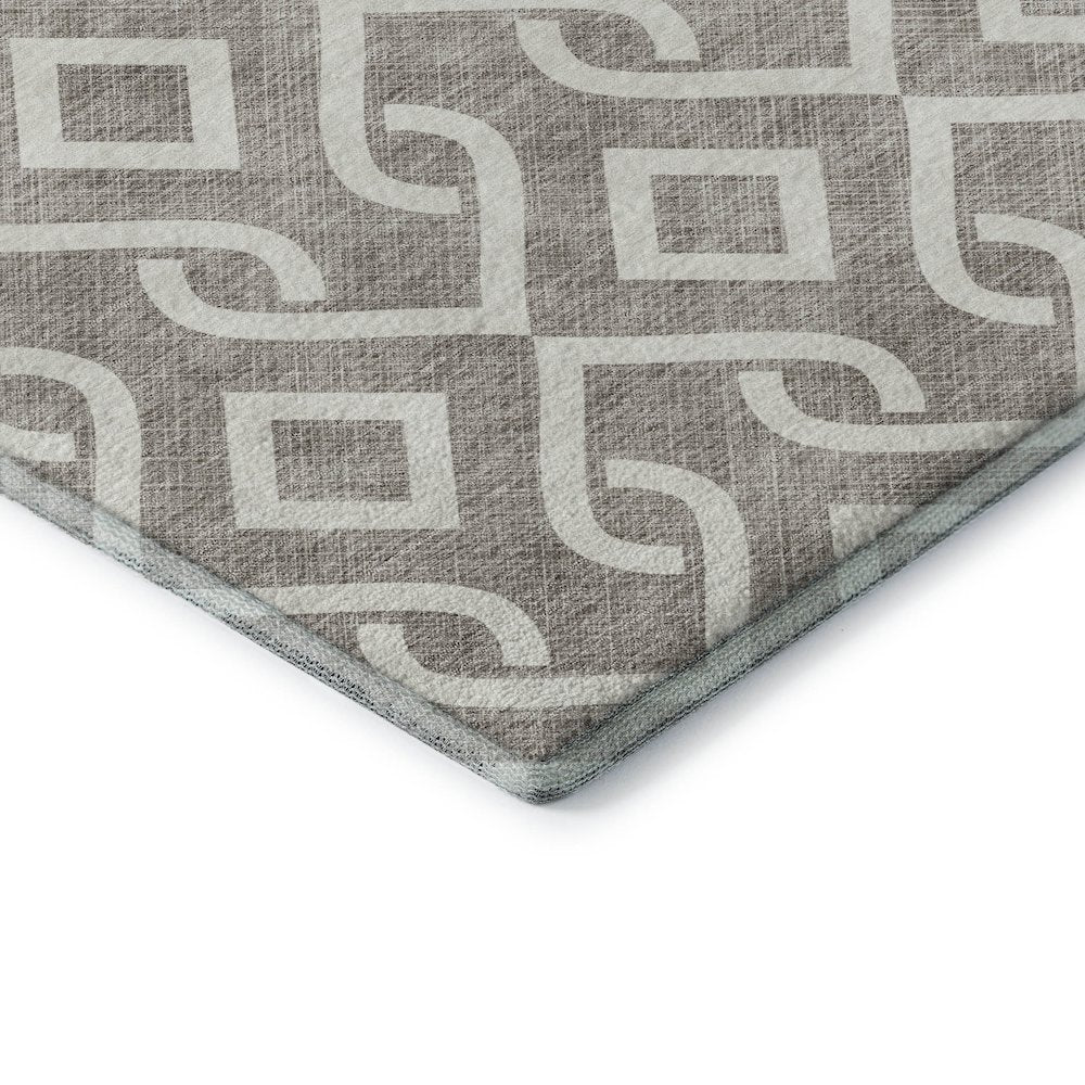 Premium Machine Washable Mayfield  Taupe 8' x 8' Round Rug
