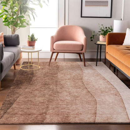Premium Machine Washable Mayfield  Brown 10' x 14' Rug