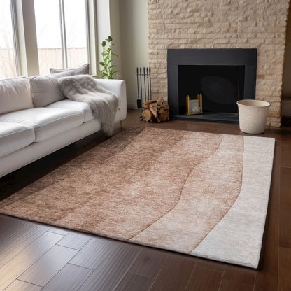 Premium Machine Washable Mayfield  Brown 10' x 14' Rug