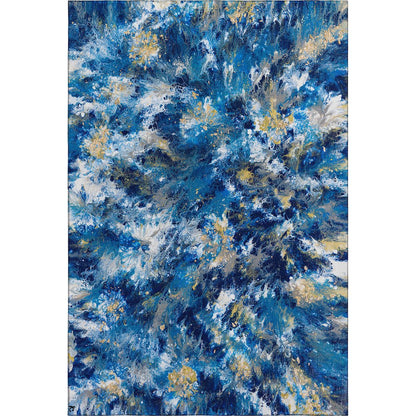 Premium Machine Washable Mayfield  Blue 10' x 14' Rug