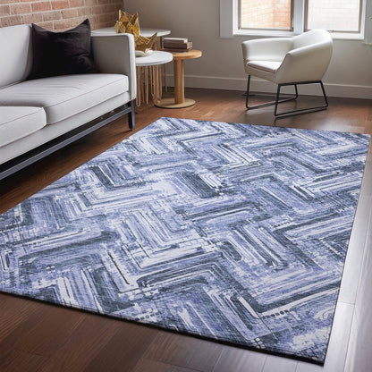 Premium Machine Washable Mayfield  Blue 10' x 14' Rug