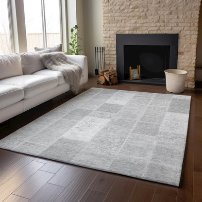 Premium Machine Washable Mayfield  Silver 10' x 14' Rug