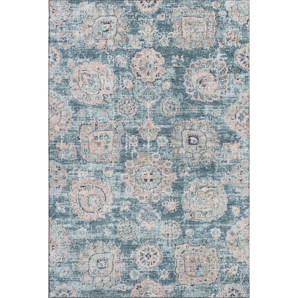 Premium Machine Washable Mayfield  Teal 10' x 14' Rug