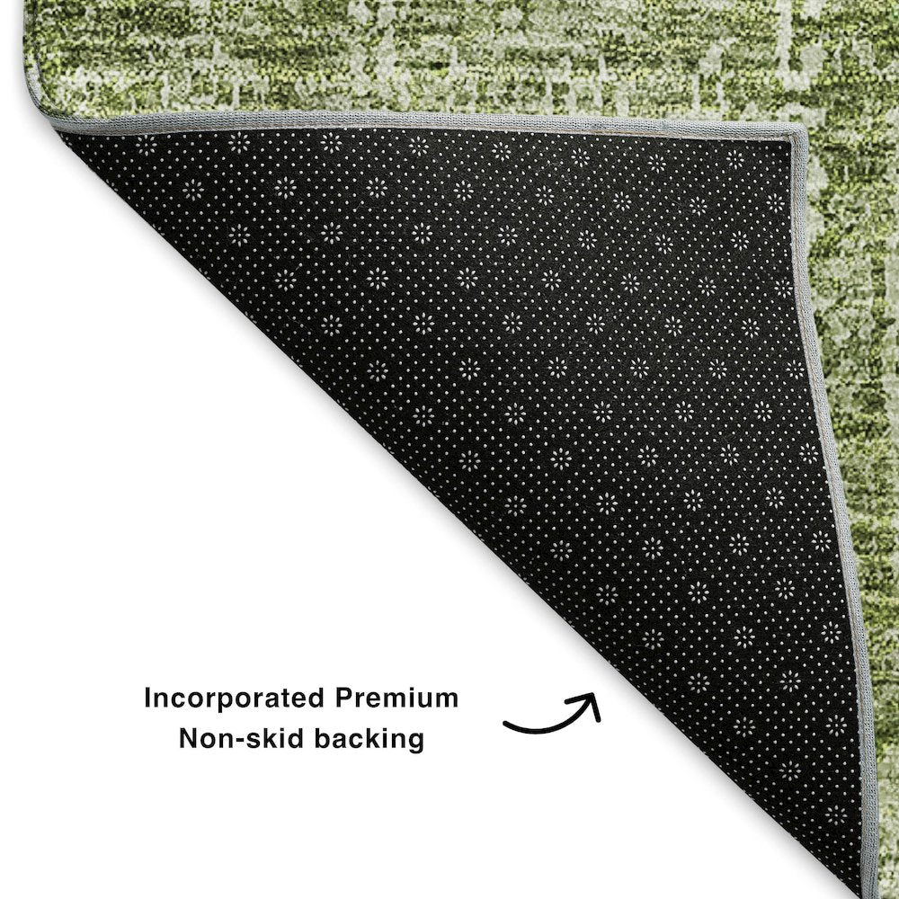 Premium Machine Washable Mayfield  Aloe 8' x 8' Round Rug