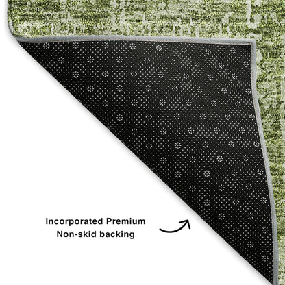 Premium Machine Washable Mayfield  Aloe 8' x 8' Round Rug