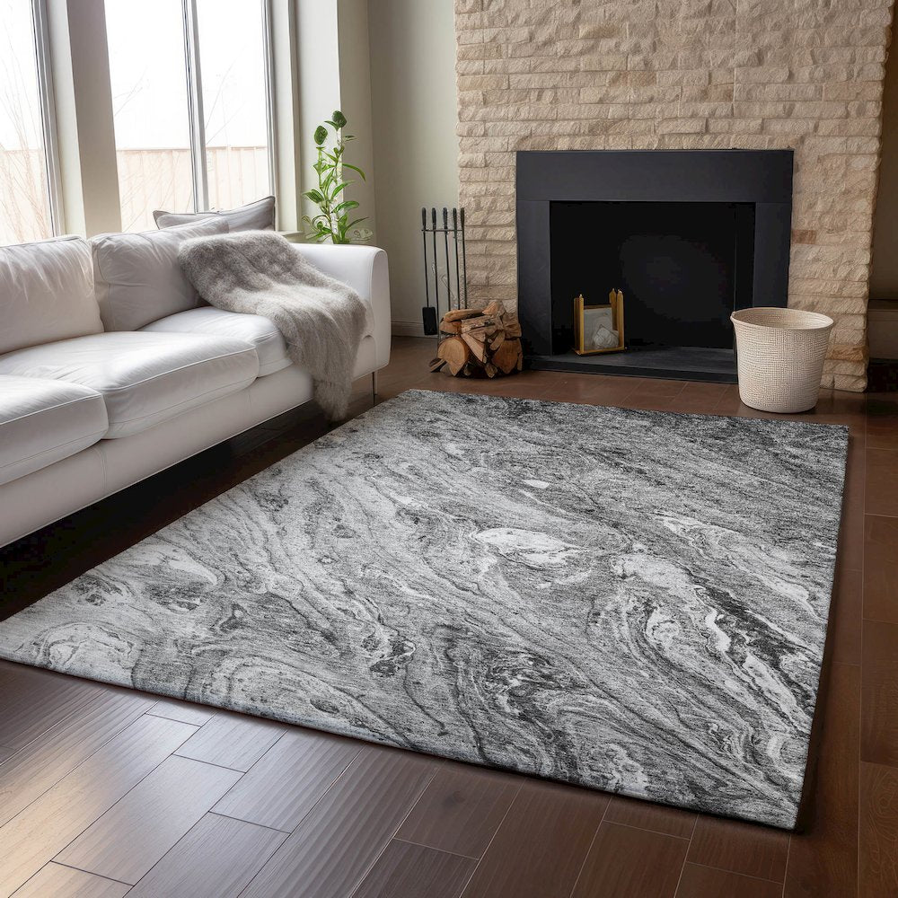 Premium Machine Washable Mayfield  Gray 10' x 14' Rug