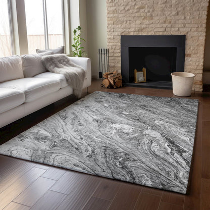 Premium Machine Washable Mayfield  Gray 10' x 14' Rug