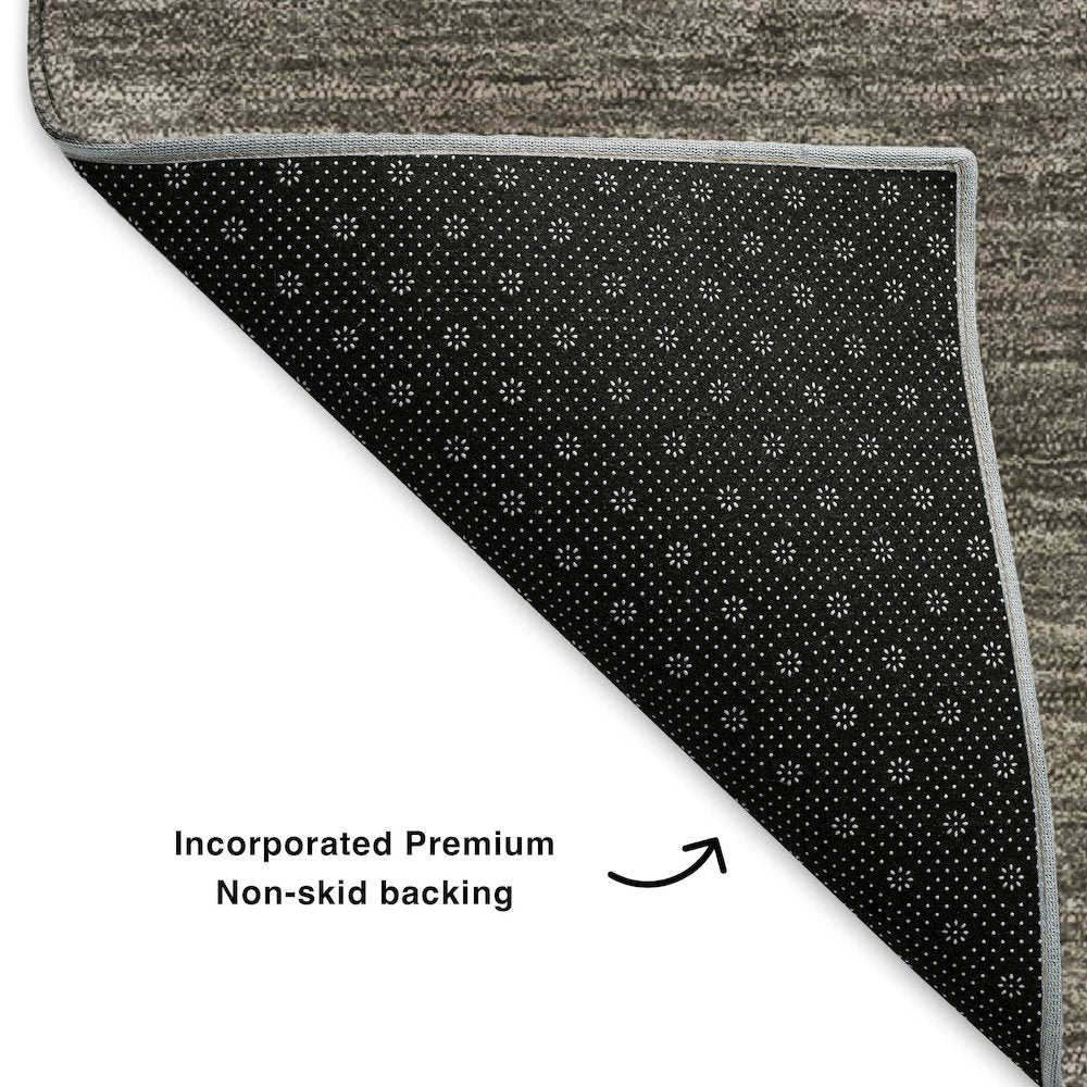 Premium Machine Washable Mayfield  Taupe 8' x 8' Round Rug