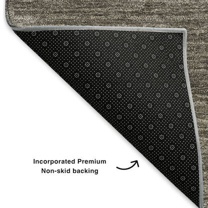 Premium Machine Washable Mayfield  Taupe 8' x 8' Round Rug