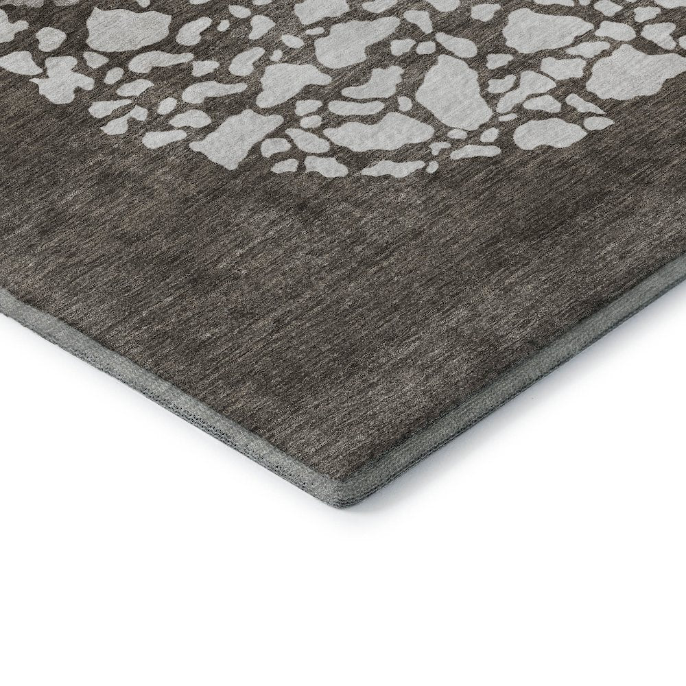 Premium Machine Washable Mayfield  Taupe 8' x 8' Round Rug