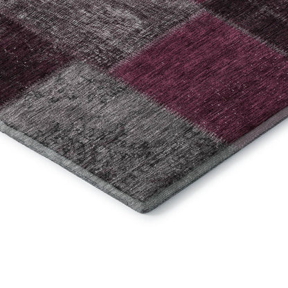 Premium Machine Washable Mayfield AMF663 Merlot 8' x 8' Round Rug