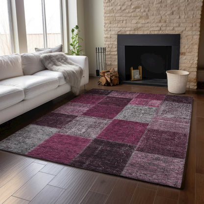 Premium Machine Washable Mayfield AMF663 Merlot 10' x 14' Rug