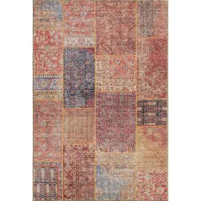 Premium Machine Washable Mayfield AMF669 Red 10' x 14' Rug
