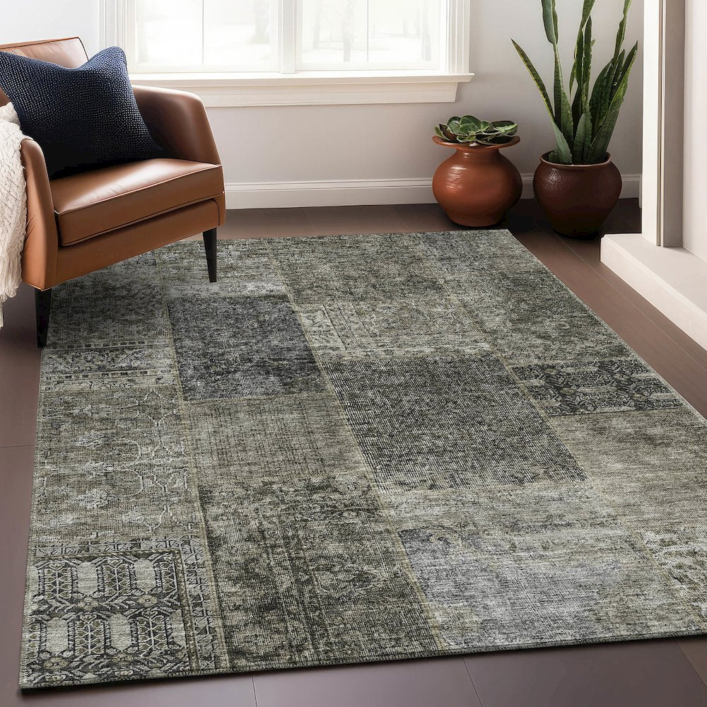 Premium Machine Washable Mayfield AMF669 Taupe 10' x 14' Rug