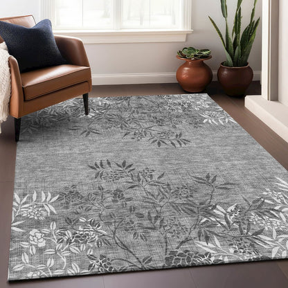 Premium Machine Washable Mayfield AMF673 Pewter 10' x 14' Rug