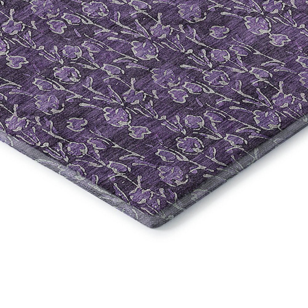 Premium Machine Washable Mayfield AMF692 Purple 8' x 8' Round Rug