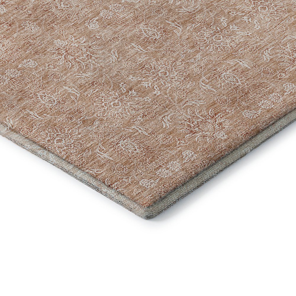 Premium Machine Washable Mayfield AMF703 Coral 8' x 8' Round Rug