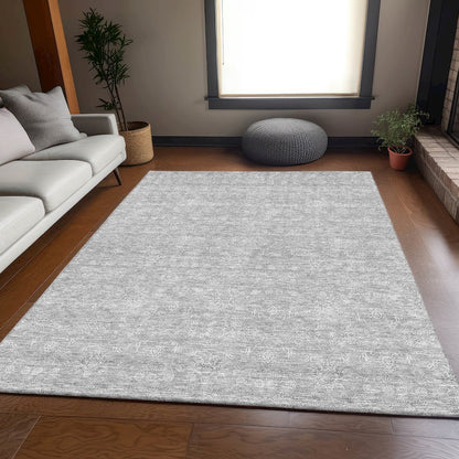 Premium Machine Washable Mayfield AMF703 Silver 10' x 14' Rug