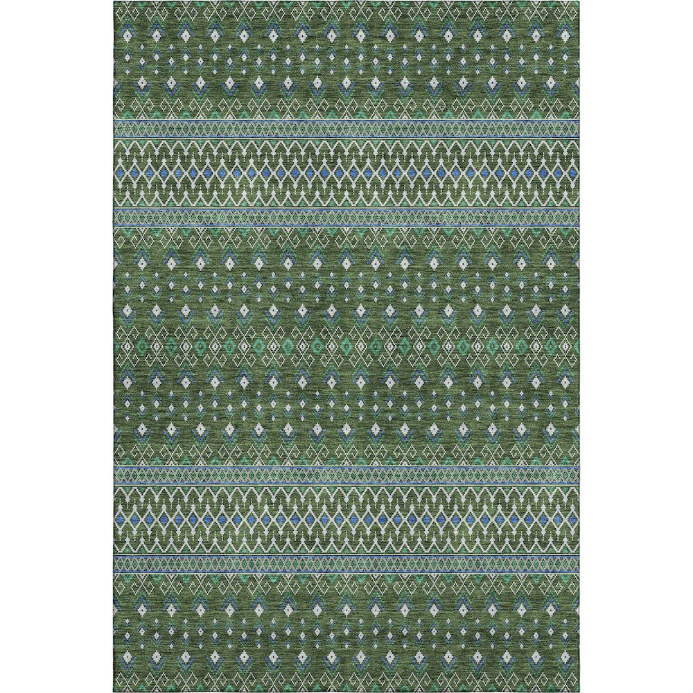 Premium Machine Washable Mayfield AMF708 Olive 10' x 14' Rug